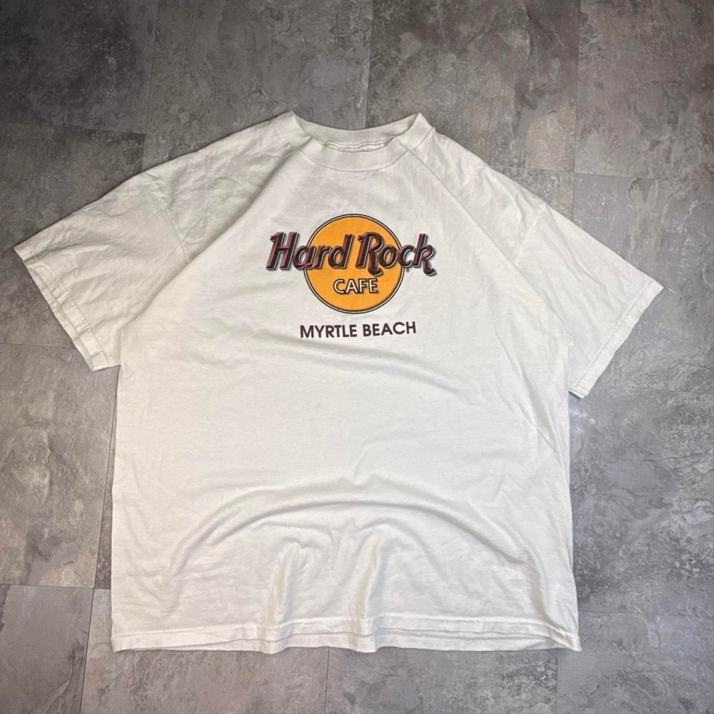 Vintage White Hard Rock Cafe Myrtle Beach Graphic T Shirt XL